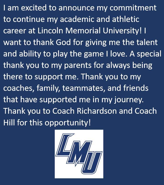 AslynnLupton's tweet photo. I am excited to announce my commitment to Lincoln Memorial University! #GoSplitters
@LMU_Softball @jonas_cardinals @ritalynngilman https://t.co/pvCBcWiJWM