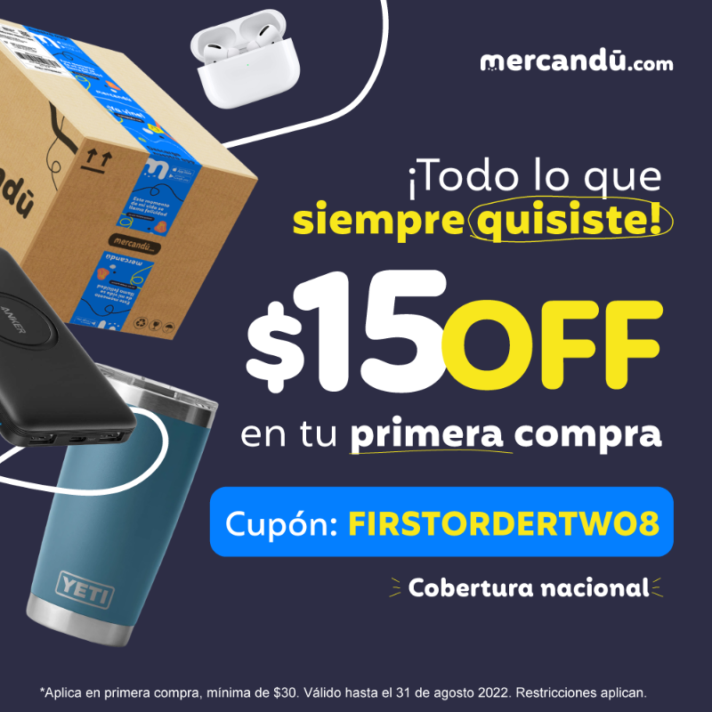 mercandu's tweet photo. Todo lo que siempre quisiste está en #Mercandú

Utiliza el código: FIRSTORDERTW08 y recibe $15 de descuento hasta el 31 de agosto: https://t.co/DCwwRcTDk1 😉

*Válido hasta el 31 de agosto 2022. Mínimo de compra $30. Aplica en primera compra. Restricciones aplican.