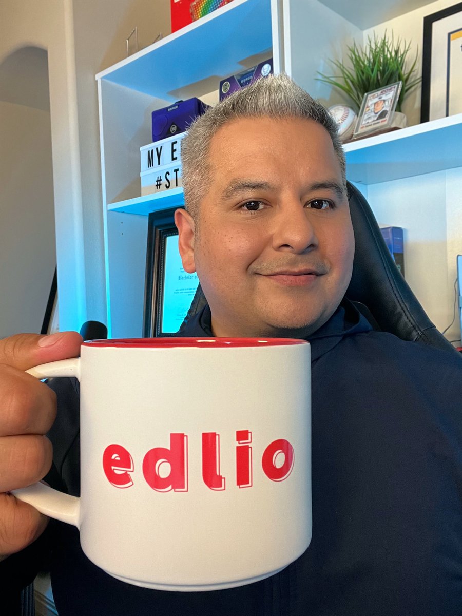 MyEdTechLife's tweet photo. Getting ready to a great show tonight with @drrios about community engagement. Thank you @edlio for this amazing coffee mug!
#myedtechlife #caffeinatedtech #mugshot https://t.co/csf781irn4