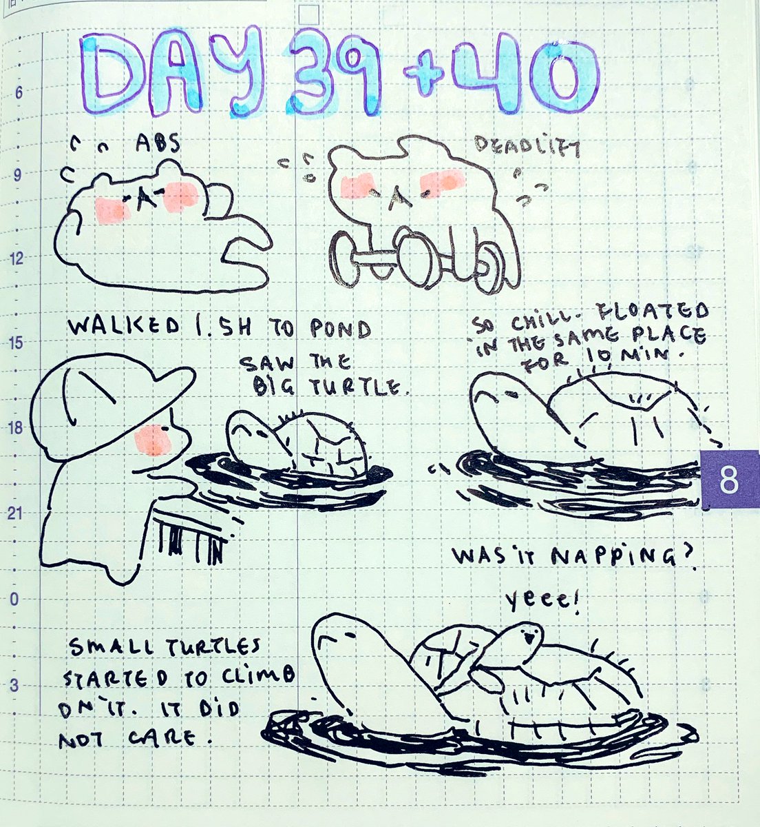 Workout day 39 + 40
Lifts and turts

#まる三角になります 