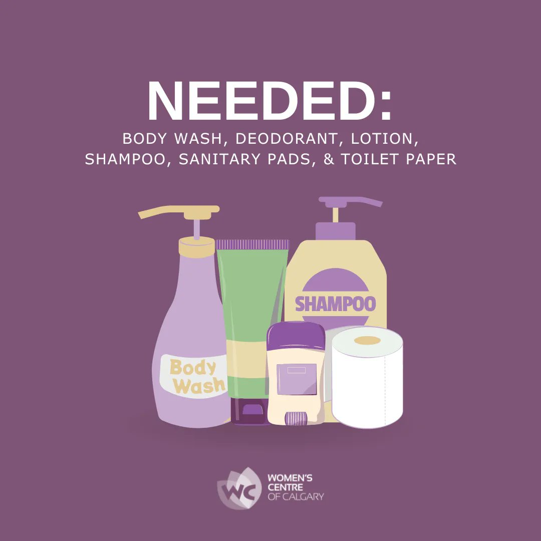 We URGENTLY NEED Body Wash, Deodorant, Lotion, Shampoo, Sanitary Pads, and Toilet Paper at the Centre and will happily accept donations. Items collected will be distributed to the women and children in our community.

Please call us at (403) 264-1155. Thank you! 💜💜💜
#yyc