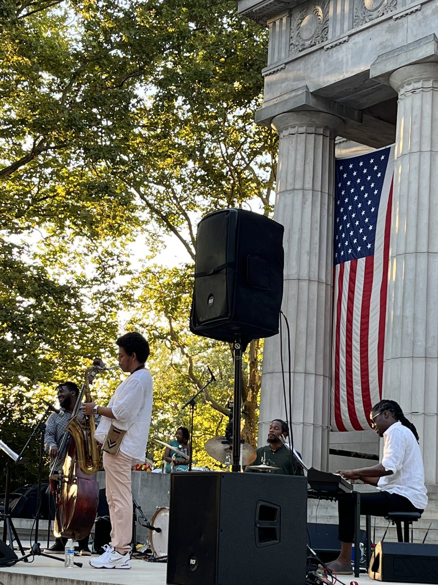 NYC Jazz Record (@nycjazzrecord) on Twitter photo Bassist <a href="/DouglasDezron/">Dezron Douglas</a> Quartet second and as yet untitled tune by #georgeburtonpiano who sets electric keys groove ushering in cooling breeze as sun starts its descent over Hudson River <a href="/GrantsTombNPS/">General Grant NM</a>. First <a href="/JazzmobileNYC/">Jazzmobile</a> concert as leader w/<a href="/EmilioLModeste/">Emilio Modeste</a> <a href="/Joe_Dyson/">Joe Dyson</a> + #silka Bassist <a href="/DouglasDezron/">Dezron Douglas</a> Quartet second and as yet untitled tune by #georgeburtonpiano who sets electric keys groove ushering in cooling breeze as sun starts its descent over Hudson River <a href="/GrantsTombNPS/">General Grant NM</a>. First <a href="/JazzmobileNYC/">Jazzmobile</a> concert as leader w/<a href="/EmilioLModeste/">Emilio Modeste</a> <a href="/Joe_Dyson/">Joe Dyson</a> + #silka