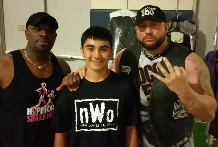TheKalHerro's tweet photo. #WaybackWednesday with @bullyray5150 in 2015. Lesson learned in 2022.  You don't mess with the Bull.  #RicFlairsLastMatch @BustedOpenRadio https://t.co/57Kyef34Ql