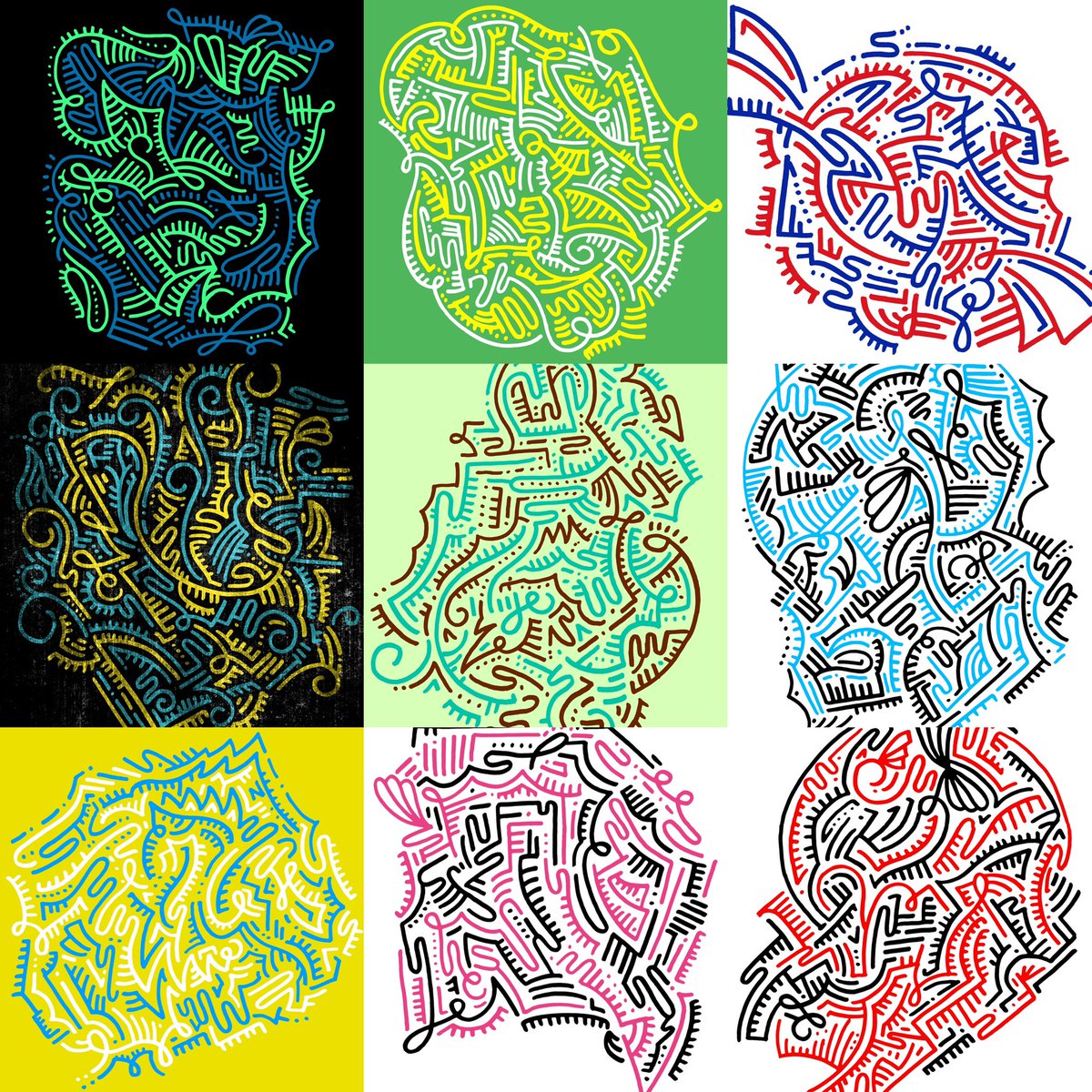 My collection is a collection of line drawings consisting of 1,000 pieces. A work composed of lines looks like "something". You decide what it looks like. 

sending high-resolution images to all purchasers so that you can hang them in your room!

<a href="/opensea/">OpenSea</a>

opensea.io/collection/gen…