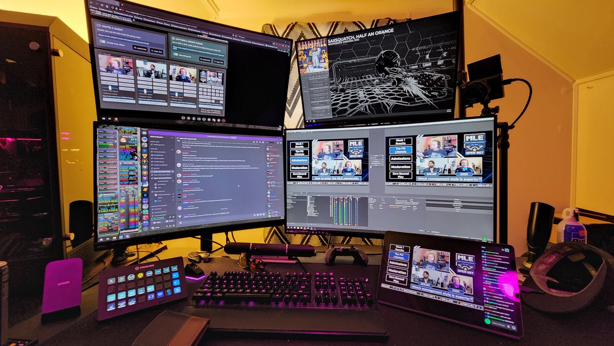 LucasCiprian's tweet photo. Running the broadcast for tonight's MLE Open Net - go check it out! https://t.co/N8I8AKKNV9