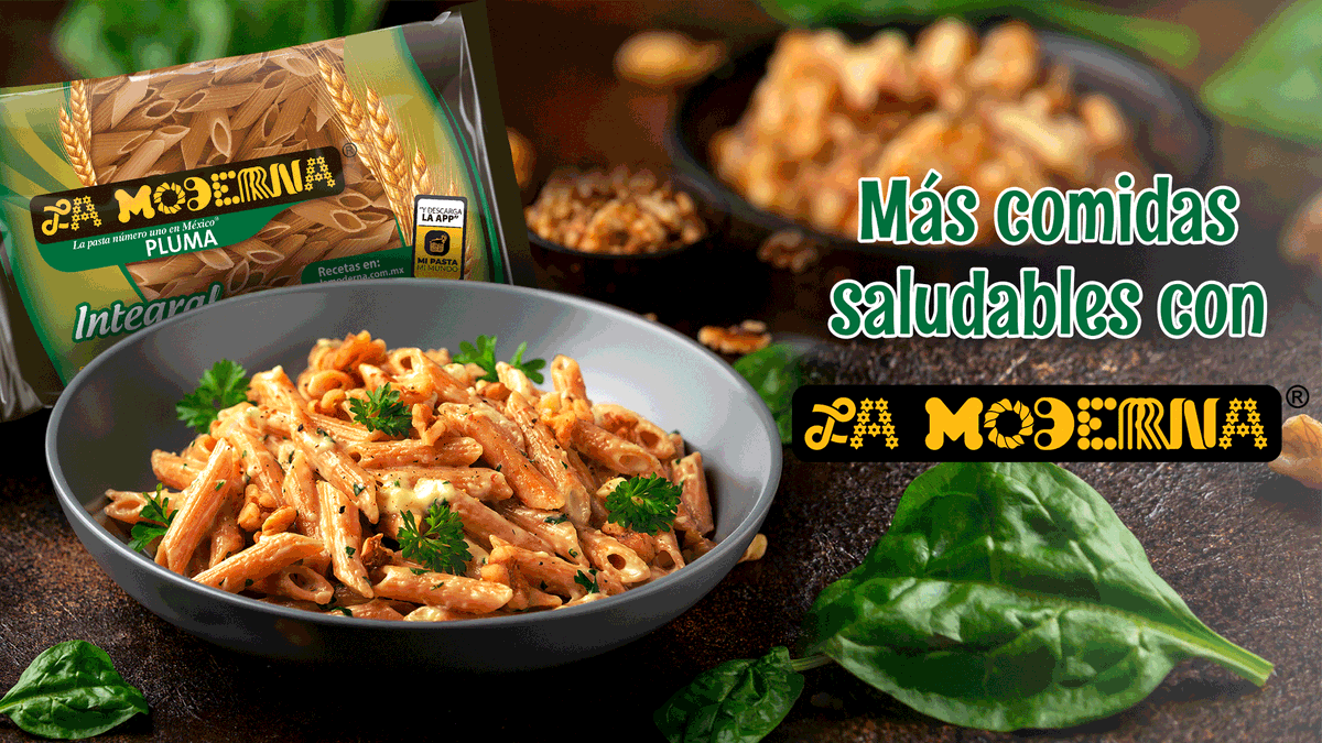 LaModernaMx's tweet photo. ¿Quieres iniciar un plan de alimentación saludable? 👉🏼 Elige nuestras pastas integrales que aportan más fibra. 🤗 #YoElijoLaModerna 

#PastaIntegral #ComidaSaludable #Salud #Comidas https://t.co/QiZkSZcx5B