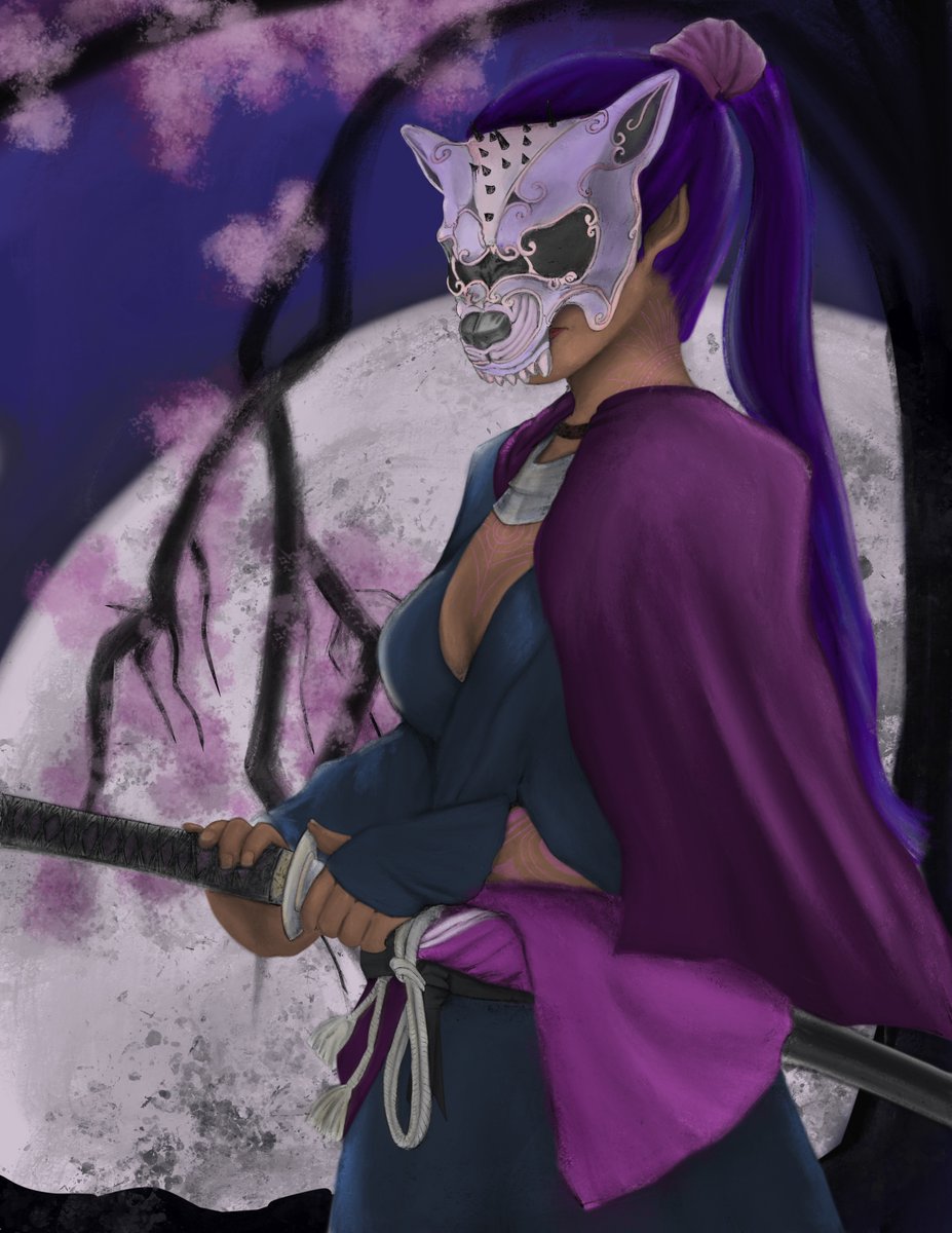 brem1_nft's tweet photo. Hidden Guardian 
@ItsukiNFT Fan Art
My submission for the #ItsukiClanClash #HiddenClan @akaFoley 

The hidden are a clan of detectives and special warriors. Favoring masks, it is said those donning Lion masks belong to the topmost branch of the clan.

👇link below👇 https://t.co/fzwoXbsiJ3
