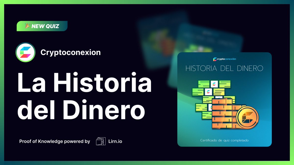 🤩 ¡Alerta de nuevo cuestionario!

❤️ ¡Es un gran honor para nosotros anunciar nuestra asociación con @CryptoConexion!

lirn.io/acerca-de-hist…

👇