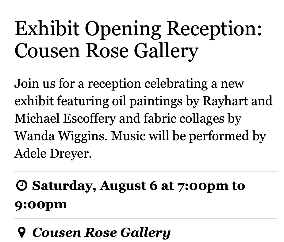 RayhartArt's tweet photo. #cousenroseGALLERY #artshow #MarthasVinyard https://t.co/KFi2gL8mvK