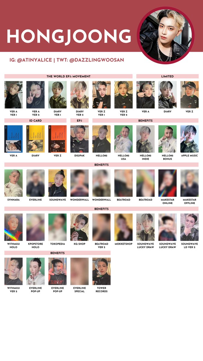 ATEEZ [THE WORLD EP.1 : MOVEMENT] — photocard template / wishlist