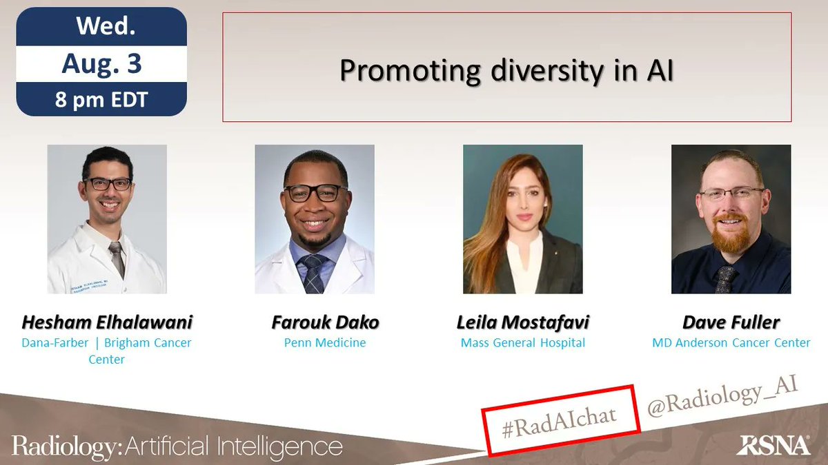 Radiology Artificial Intelligence on Twitter to the August 