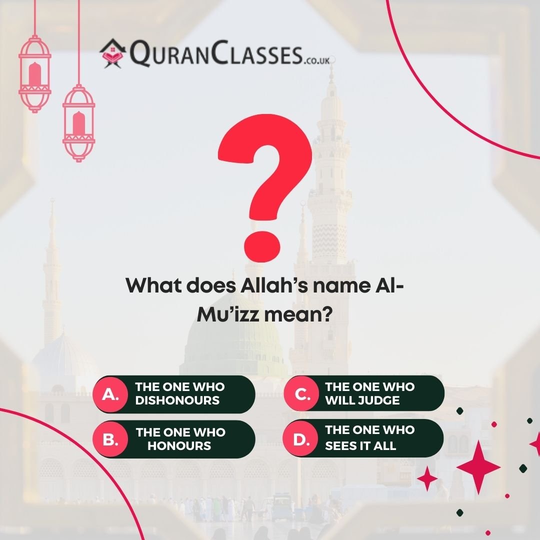QUIZ TIME !!!
Answer the Question in the Comment Box &amp; Check How much you're familiar with Islamic Knowledge, Share This Quiz With your Friends &amp; Family.
 #Quranclassescoacadmey #OnlineQuranClasses #Quran #QuranClasses #Allah #islamicquiz #Quransayings #LearnQuranOnline #quiz
