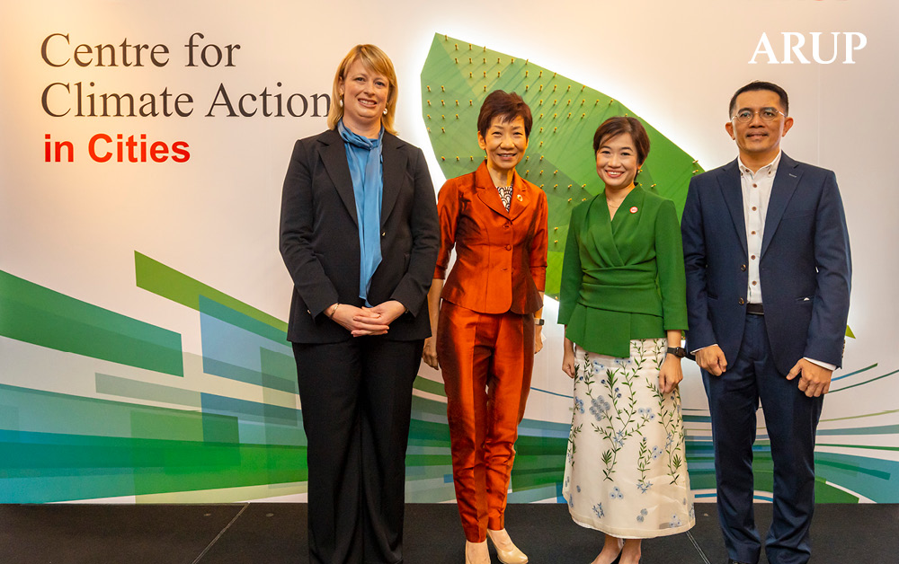 ArupAustralasia's tweet photo. Launched yesterday in #Singapore, with support from @EDBsg, our new Centre for Climate Action in Cities (CCAC) will help private and government organisations across #Asia achieve a net zero future. Read more: https://t.co/k0qmT1KbAo #ArupCCAC https://t.co/UKlLcIhyLG