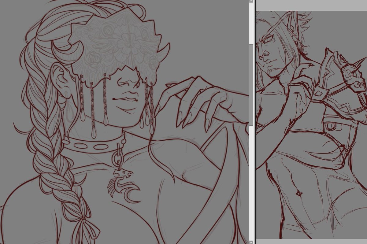 bidujante's tweet photo. Now I love to do lineart, it's so relaxing to do—

But the chains- ( ⊡ 益 ⊡ ) https://t.co/K1kb8Gnias
