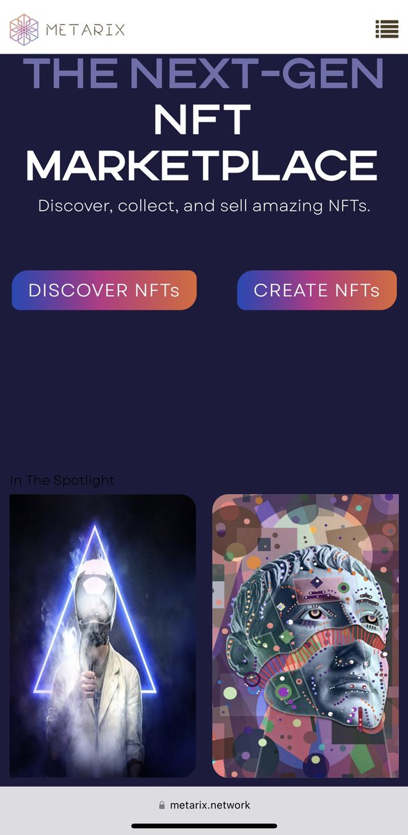 Sneak peak of @The_Metarix NFT Marketplace🤯 so dope. Our community will LOVE IT😍
#Metarix #MTRX #MTRXARMY 🛸🛸🛸