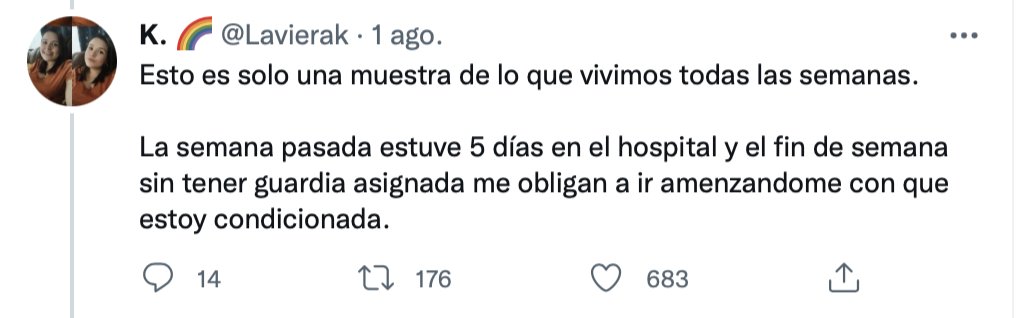 Naky's tweet photo. El maltrato no educa https://t.co/8ucYB2D0oh
Botaron del posgrado en #Traumatología del #HospitalVargas de Caracas a una cursante que se atrevió a describir en Twitter los abusos a los que son sometidos. Como la descripción se viralizó, hoy la botaron 😱

#DDHH https://t.co/BKRKFevmr0
