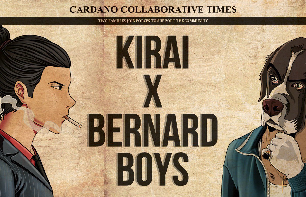 BernardBoysNFT's tweet photo. 💎Bernard Boys x Kirai 💎

Mafiosos! We are stoked to be able to giveaway 5 WL spots for @KiraiCNFT 👀

To enter:
❶ Follow @KiraiCNFT &amp; @BernardBoysNFT 
❷ RT &amp; Tag 3 #CNFT friends

⌛️ Ends in 24 hrs
#Cardano #CNFTGiveaway #NFT #CNFTs https://t.co/oekYl5vHYT