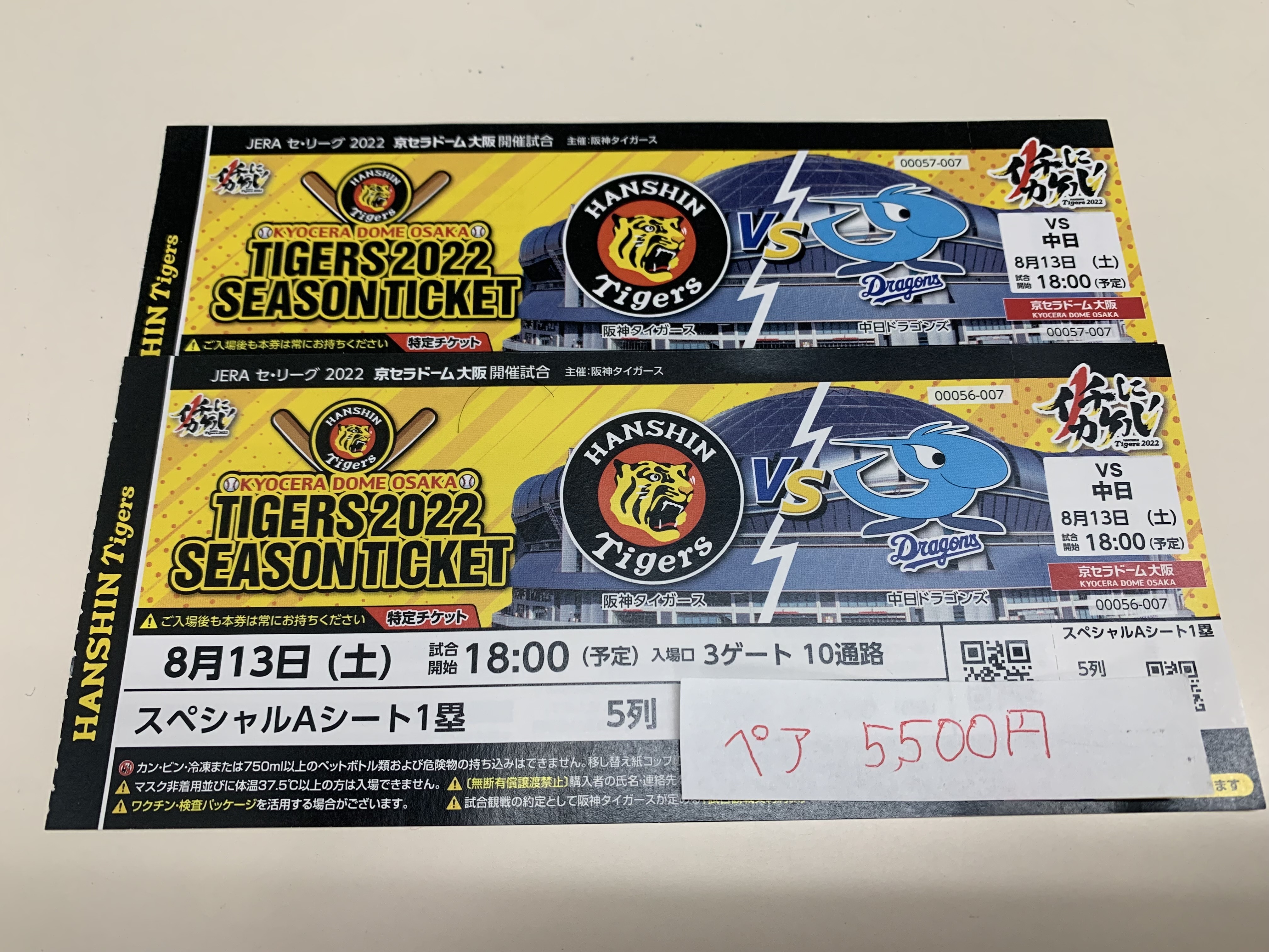 阪神タイガース ヤクルトスワローズ 3月25日 ライト 連番 チケット