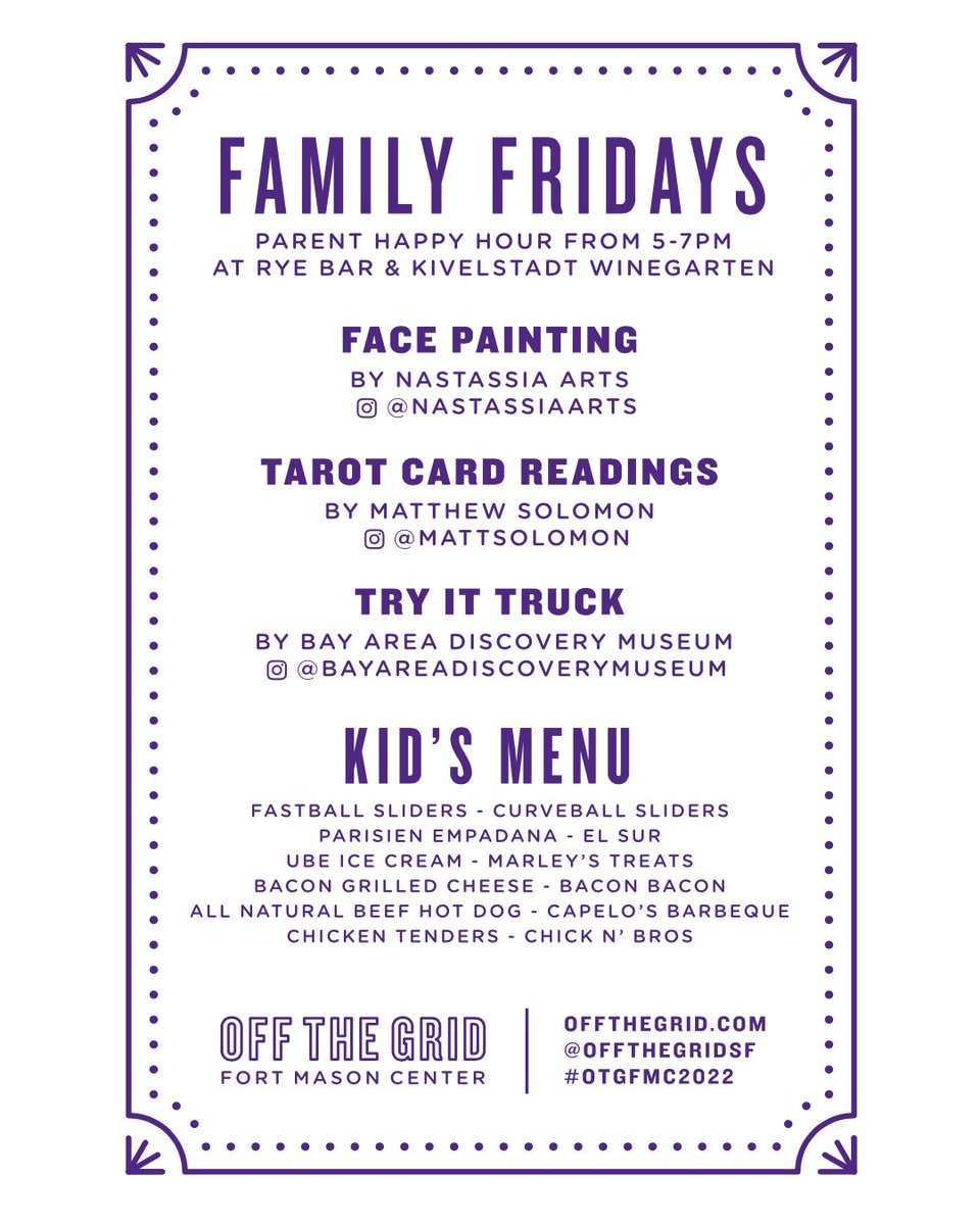 This week, the Bay Area Discovery Museum is rolling up to OTG Fort Mason with its “Try It Truck” for a very special Family Friday at Fort Mason Center. They'll have a ton of fun activities for your little ones (and you!) to enjoy, and we'll have our usual Family Friday perks!
