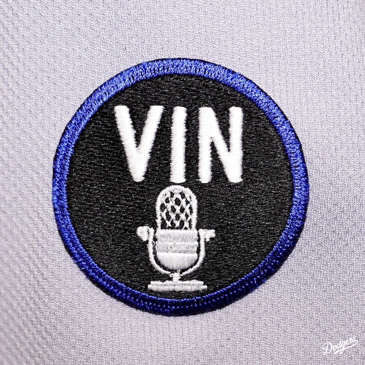 Dodgers's tweet photo. Jersey patches for Vin.🎙 https://t.co/J583OfdqCb