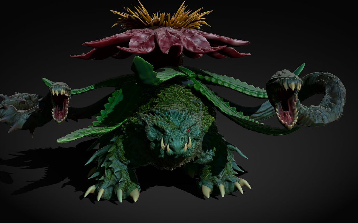 vankev's tweet photo. Redesign in my own way (yes I have an aggressive style
#Florizarre #venusaur #pokemon #zbrush https://t.co/AtvACMx81w