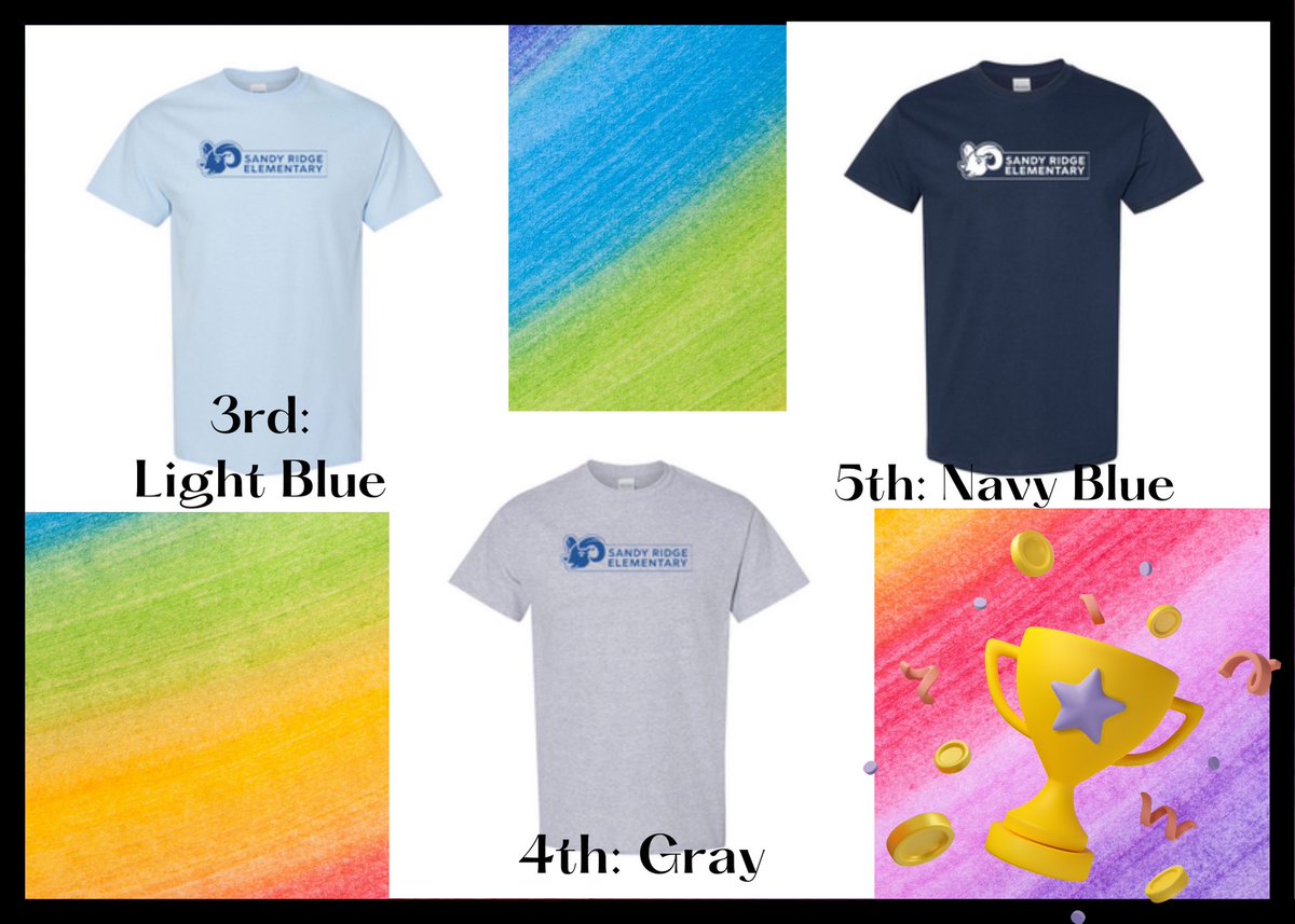 💙🧡 ATTENTION 🧡💙
Our SRE Spirit Store is NOW open!! Get all of your Tournament of Colors gear for this upcoming school year!!  Just click on the link below to order!
sandyridgespiritwear.com