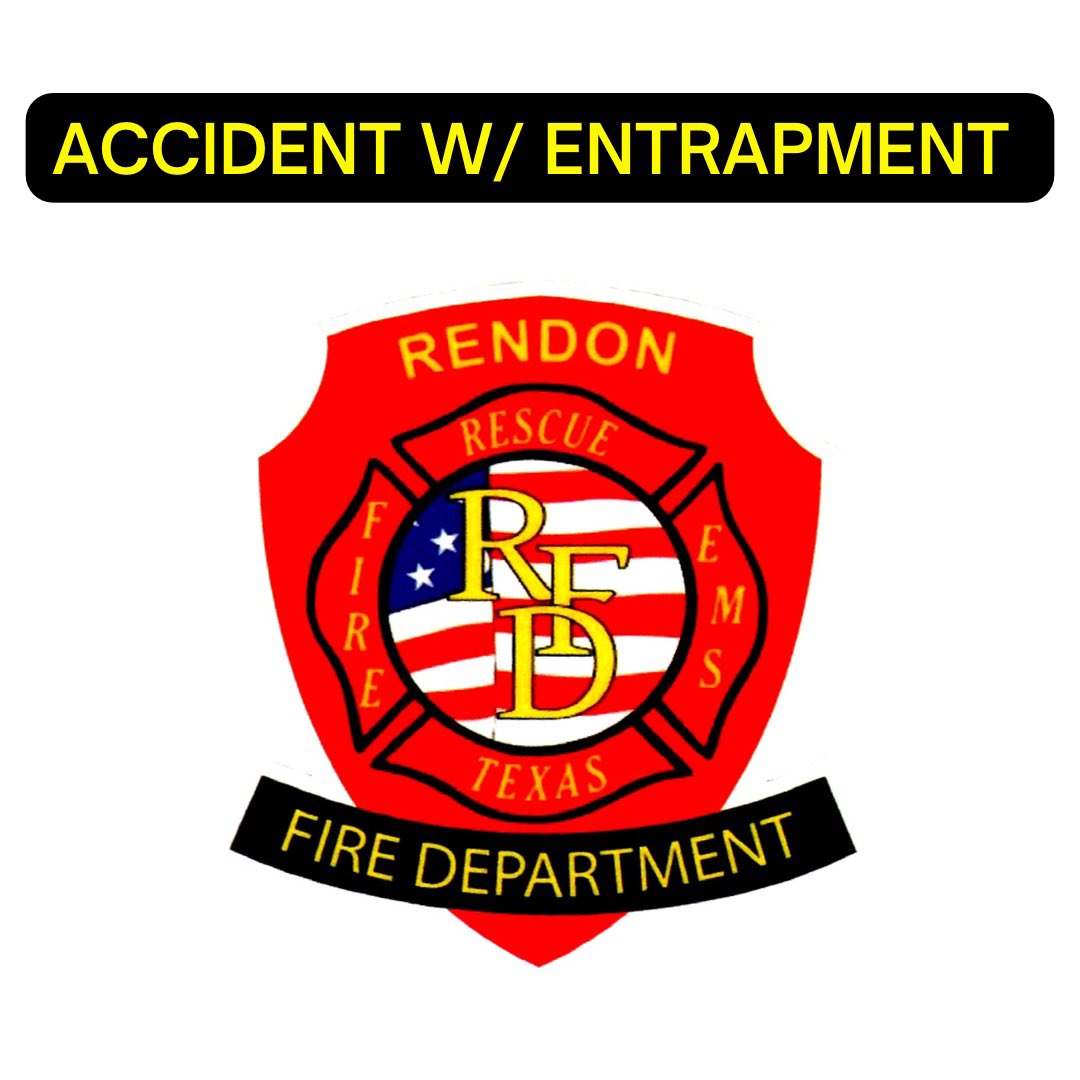 #RendonFire Medic 26, Engine 26, Chief 26, <a href="/AMR_Social/">American Medical Response</a> Medic 174, <a href="/MansfieldFireTX/">Mansfield Fire Dept.</a> Medic 1, Johnson County Sheriff’s Office, and <a href="/TxDPS/">Texas DPS</a> are working a major accident with entrapment in the 8100 block of FM 2738. Two vehicles, major damage. One patient requiring extrication.