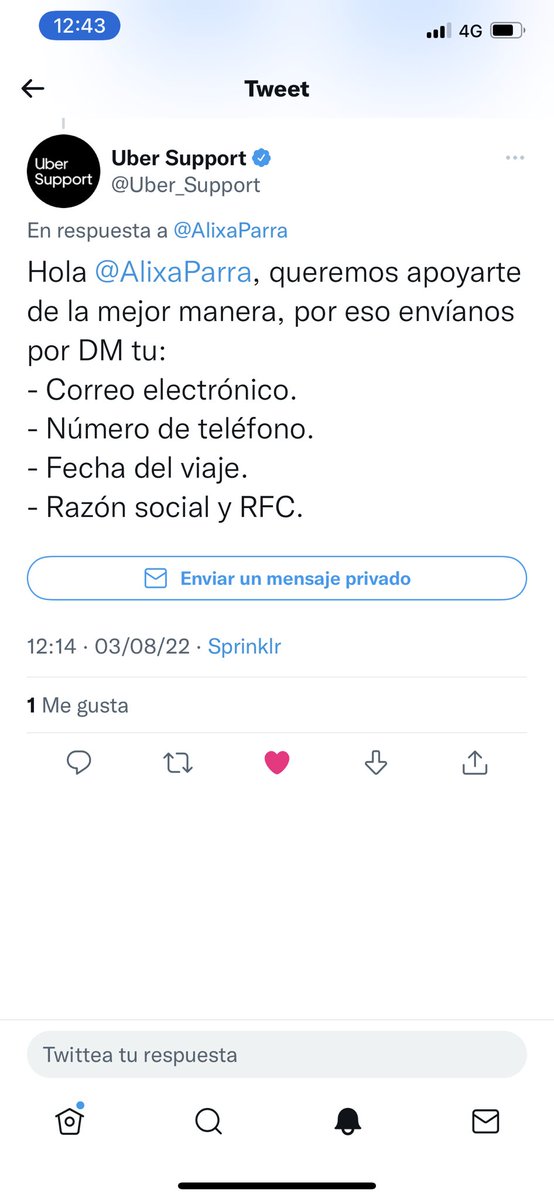 AlixaParra's tweet photo. @Brendantonio98 Literal los arrobe aquí y me respondieron por DM (eso me respondieron) ya lo había intentado todo! https://t.co/m0Jf5EUtQK