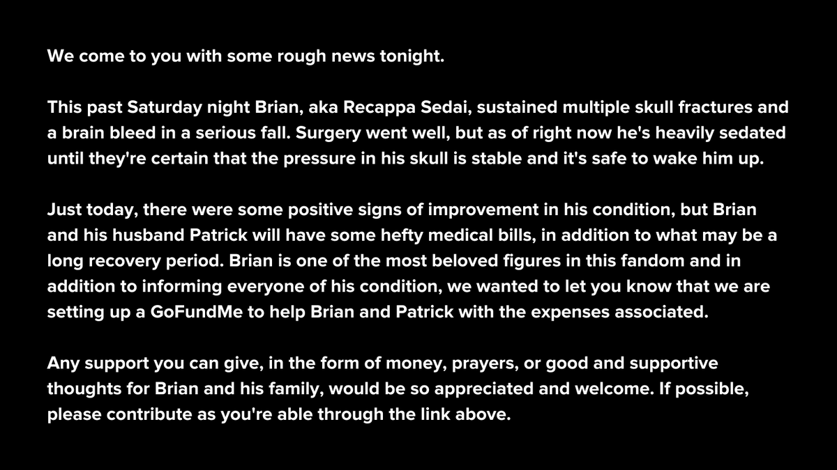 We have some heavy news to share. Details below. Share widely, and help if you can. ❤️ gofund.me/cfd218ea
#TwitterOfTime #TheWheelOfTime