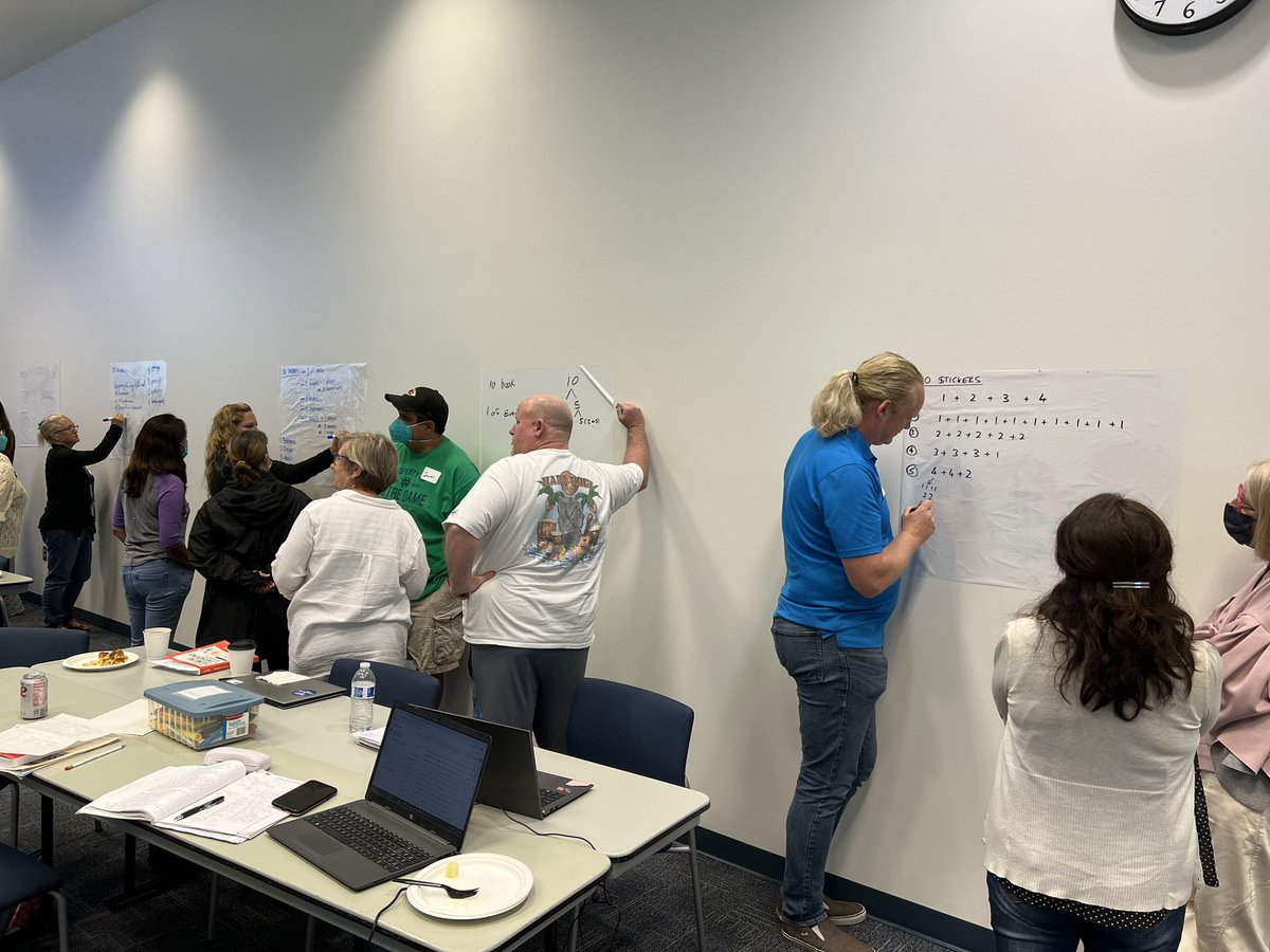 EmilyYoungEDU's tweet image. .@nigel_nisbet and our @MIND_Research team had so much fun with @VenturaCOE exploring Rich Mathematical Tasks! 
👀 non-permanent surfaces based off of #mathresearch in @pgliljedahl’s 📖 ‘Building Thinking Classrooms in Mathematics’