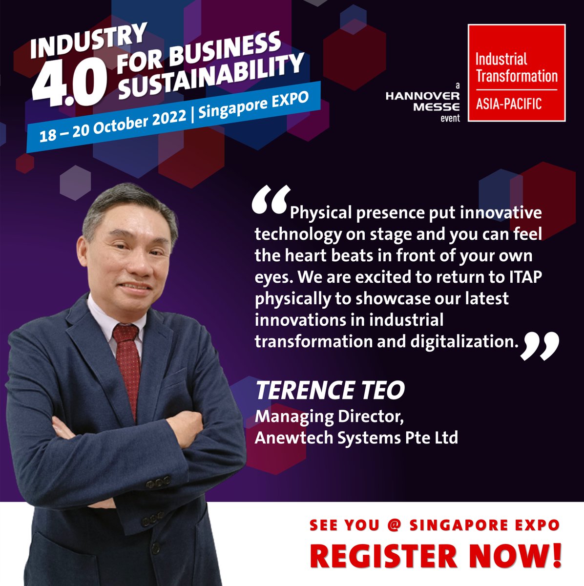 [MEET OUR EXHIBITORS 🤝💼] It is our pleasure to welcome Anewtech Systems, a provider of system integrations, IoT hardware, and software solutions as our exhibitor this year!
.
Meet them @ ITAP 2022, REGISTER NOW: bit.ly/3a3ZsHs
.
#ITAP2022 #industrialtransformation