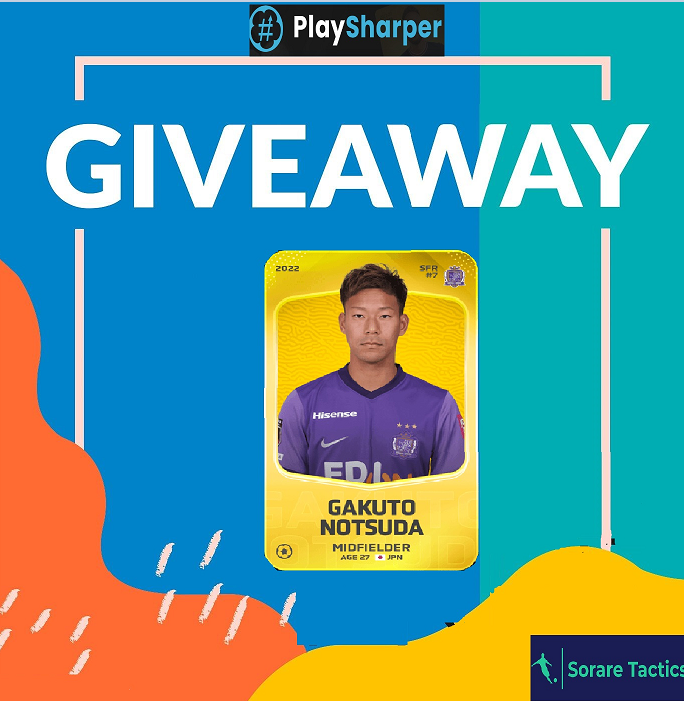 GIVEAWAY🎁

Heres a chance to boost your gallery with this SO5  beast🔥

👉follow 
<a href="/Play_Sharper/">PlaySharper</a>, <a href="/Sorare/">Sorare</a>&amp; <a href="/MatsuyamaSorare/">Matsuyama</a>
👉like &amp; RT
👉create a PlaySharper account: playsharper.com

and win a Notsuda Limited card🎁

#giveaway #sorare 

Deadline: 08.08.2022, 12 pm CEST