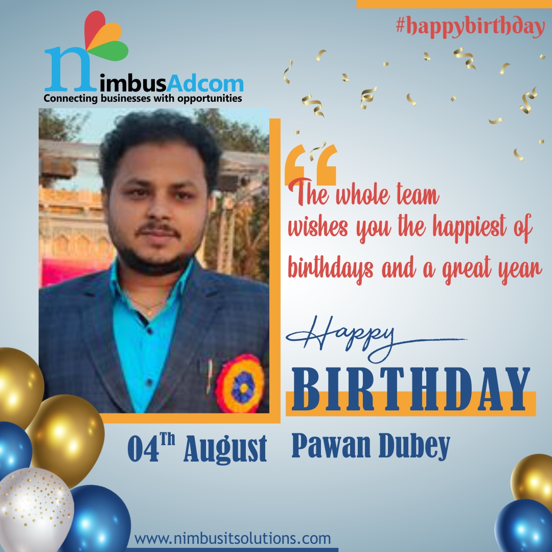 NimbusAdcom's tweet photo. On behalf of the entire Nimbus Adcom family, we wish you a very happy birthday and send you our best wishes for much happiness in your life.

#NimbusAdcom #BirthdayCelebration #BirthdayWishes #BirthdayVibes #happybirthday #birthdayparty #celebration #party #birthday https://t.co/ctnUWlZw5R