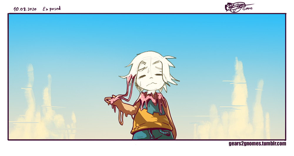 gears2gnomes's tweet photo. Here is some Lore about Gears:
He was a sketchy gnome during the first months of the Daily Comic before he got "Colored". The downside is that he starts to "sweat color" when the temperature gets too hot...
Gears also looses color when having mood swings. https://t.co/5DzZhEQMiP