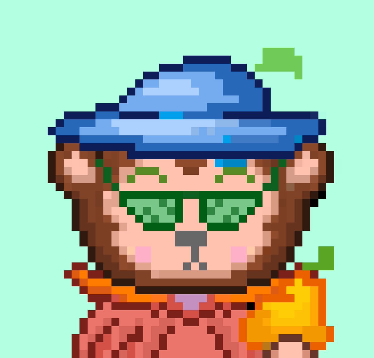 pixelmonkeyNFT's tweet image. Pixel monkey NFT designed 1,600 characters, followed us on Twitter and had a big surprise
