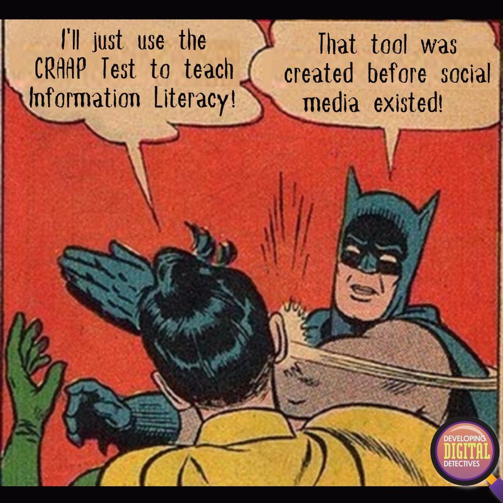 A4b. #g2great Most checklist/mnemonic approaches to #informationliteracy predate social media &amp; smart phones. While these tools may have, at one time, been great, they are no longer up to the task. Our kids deserve better. Our democracy depends on us doing better.