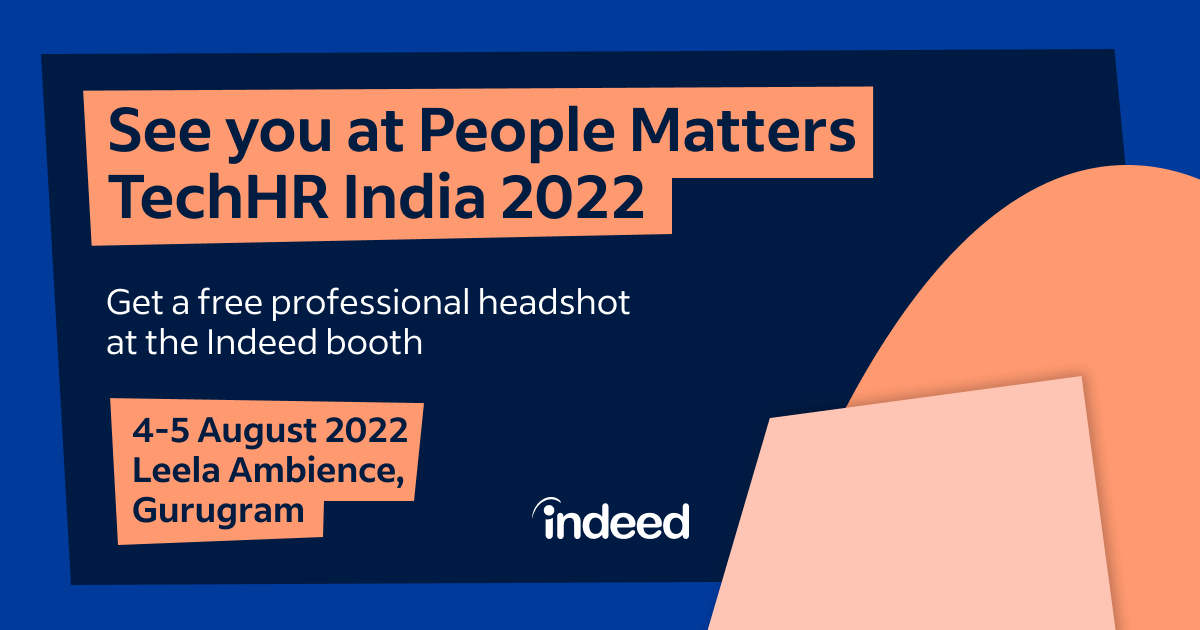 Indeed India (@indeed_india) on Twitter photo Indeed will be at <a href="/PeopleMatters2/">People Matters</a> #TechHRIN. Come by our booth to get a free professional headshot and to speak to our team about your hiring and employer branding needs. Register here: indeedhi.re/3oSHsDP
#FreshEyes Indeed will be at <a href="/PeopleMatters2/">People Matters</a> #TechHRIN. Come by our booth to get a free professional headshot and to speak to our team about your hiring and employer branding needs. Register here: indeedhi.re/3oSHsDP
#FreshEyes
