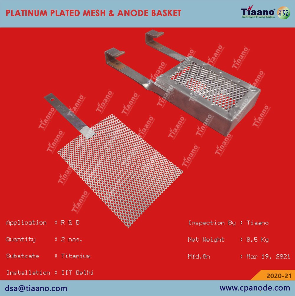 cp_anodes's tweet photo. Wide ranges of Mesh Basket are offered by Tiaano from highly corrosion-resistant special materials for the Glass Manufacturing industrie #TITANIUMANODEBASKET #ELECTROPLATING #CORROSIONRESISTANCE #HIGHSTRENGTH #ACIDRESISTANCE
Contact us: dsa@tiaano.com / 9150125082 https://t.co/kj14CbSnEz