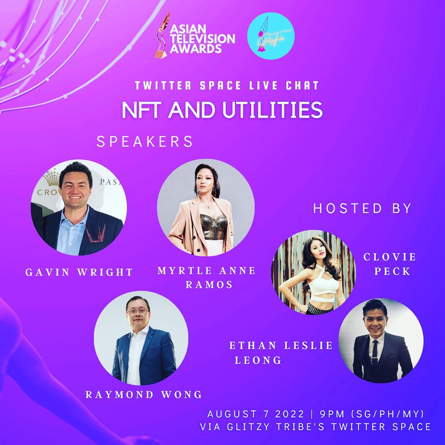 CryptoEthanLL's tweet photo. Join me as Host @asiantvawards official #NFT GlitzyTribe this Sunday AMA at #twitterspaces 🥂
-
-
-
#GlitzyTribe #GlitzyTribeAMA #GetGlitzy #GlitzyTribeEvent @glitzytribe2022  @teambeamers https://t.co/VjUW6Y75SG