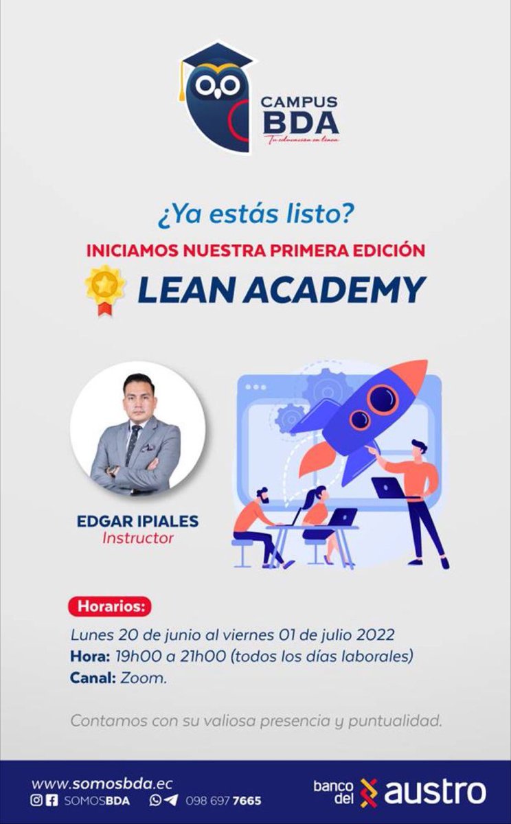 creative_lean's tweet photo. La primera edición de Lean Academy en @BancodelAustro  tuvo la participación de 50 talentos.

Su objetivo está centrado en la transformación y en asegurar la máxima generación de valor para nuestros clientes

 #AprendeLean
#PiensaLean
#PracticaLean
#Cumbre
#CulturaLean https://t.co/zSSx5mCsyr