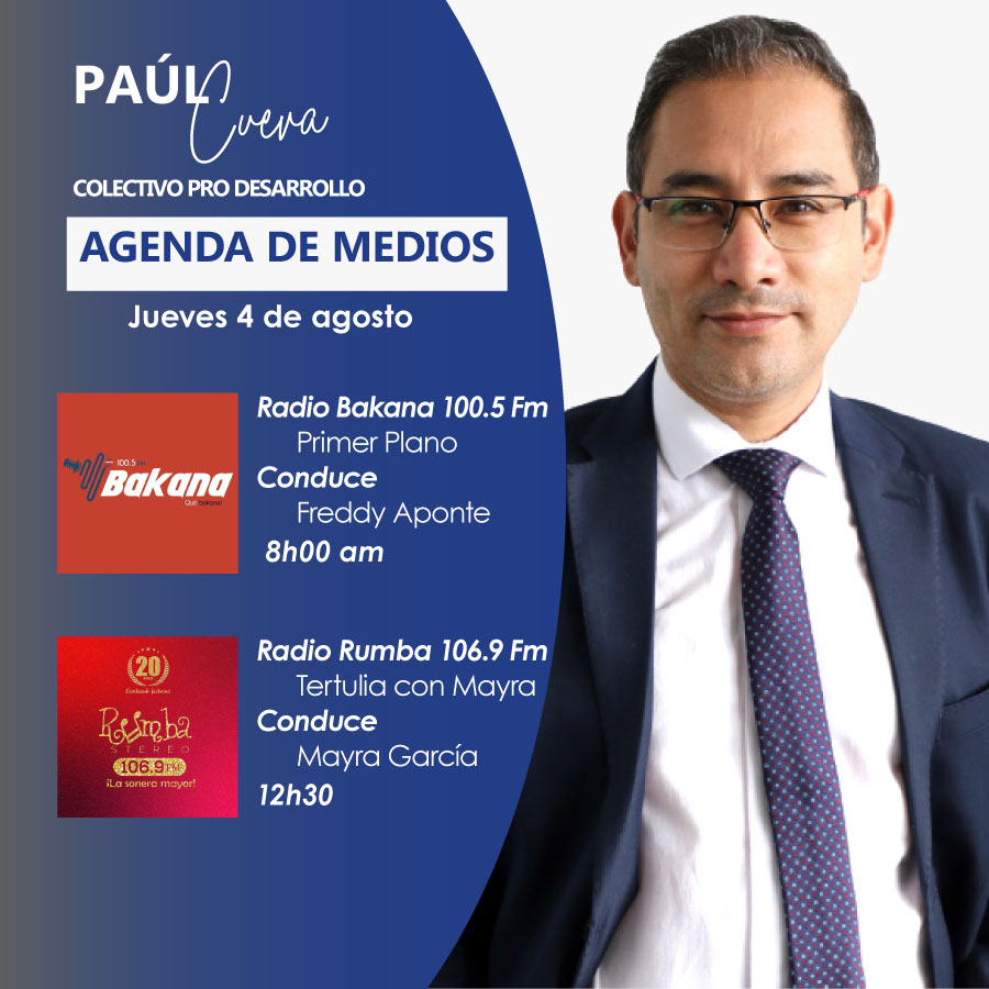 #Entrevistas 
Amigos, el día de mañana retomamos las entrevistas. Los invito a participar y ser parte de este diálogo.

📍   Radio Bakana 100.5 FM
⌚ Jueves 4 de agosto, 08h00 am

📍   Radio Rumba 106.9FM - Loja 
⌚ Jueves 4 de agosto, 12h30