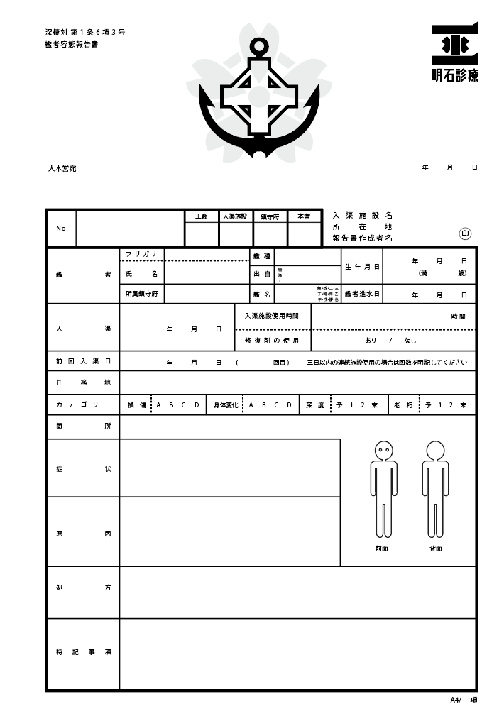 カルテを作り直して症状も追加したので時間の限り描いてみる 