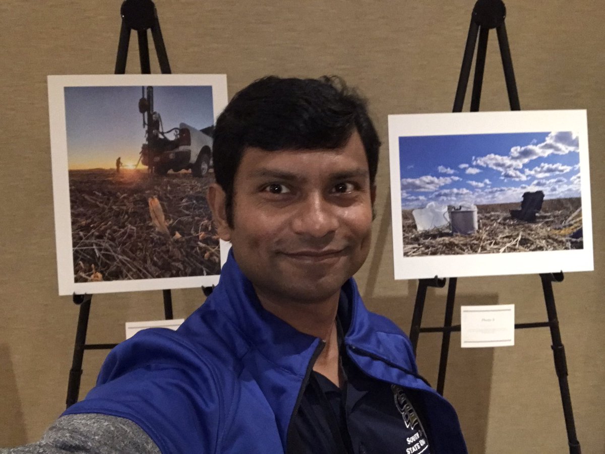 Ajoybau's tweet photo. Great experience with Soil Water Conservation Society’s (SWCS) 77th Annual Conference conference in Denver, CO, USA. Had an oral presentation, my research photo exhibit, meet with professors, scientists, researchers, SDSU Alumni. It was great networking. #SWCS22 #conference https://t.co/4SQGOr0ROg
