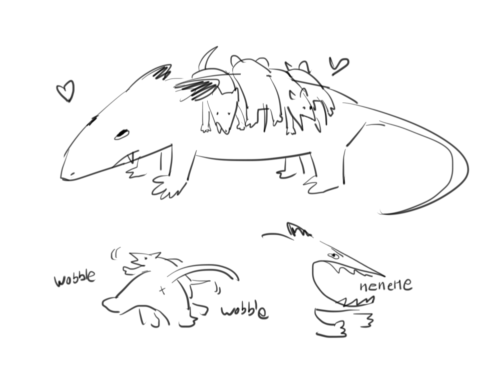 possum doodle 