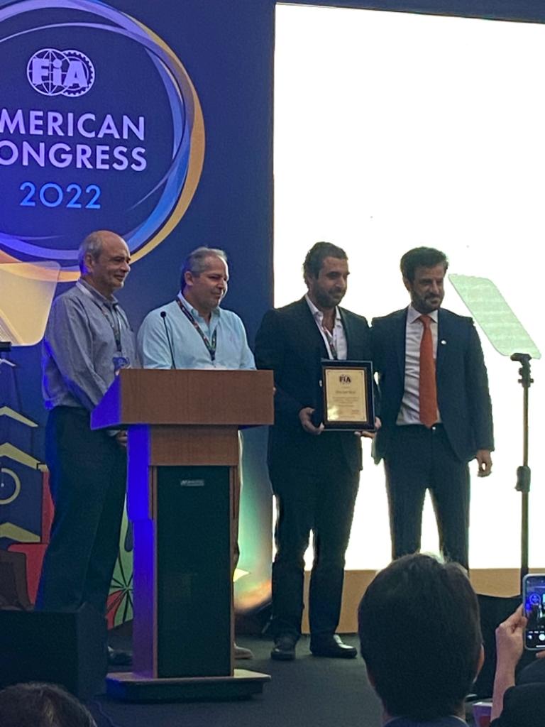 jjak35's tweet photo. I would like to thank enormously @fia and President @Ben_Sulayem for establishing in this year's American Congress the "José Abed Award" for clubs, organisations or person that would do an outstanding contribution for America. It will be awarded yearly. https://t.co/7HIQYlKY5o