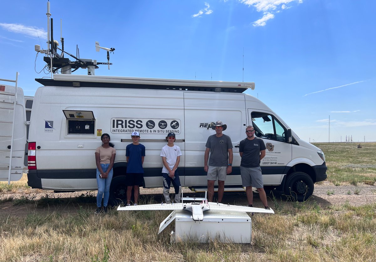 Local students Saahithi, Max, Chayse had winning projects at this year's Denver Science Fair. Today, they  tagged along with #CUBoulder/NOAA/CIRES scientists. They launched an #ozonesonde w/ Patrick Cullis, and watched #unmannedaircraft zoom around the sky w/ the <a href="/cuiriss/">CU Boulder IRISS</a> team