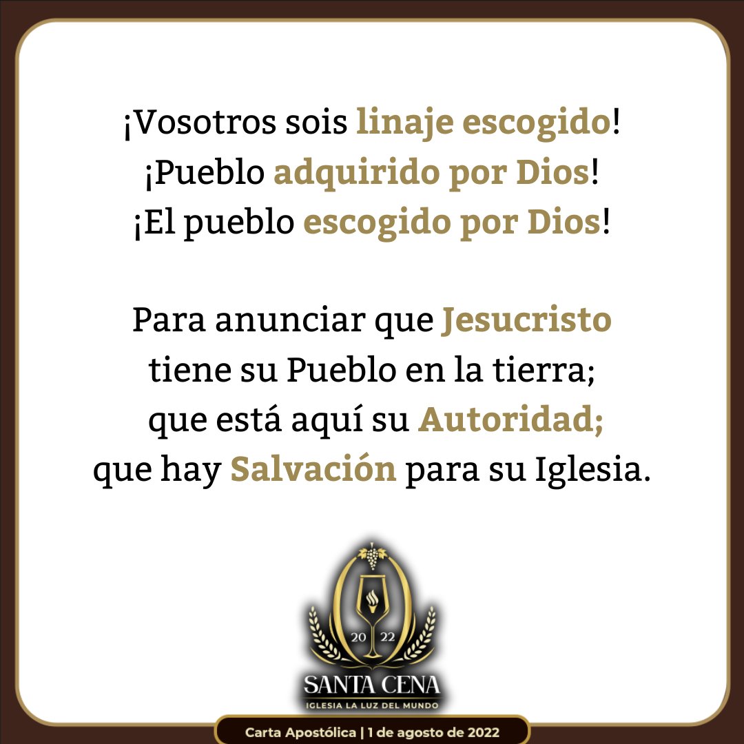 iglesialldm's tweet photo. ¡Feliz inicio de año nuevo espiritual!

Anunciemos que Jesucristo tiene su pueblo en la tierra; que está aquí su autoridad; que hay salvación para su Iglesia.

#ElAmorNosUne | #SiempreUnidos | #SantaCenaLLDM https://t.co/oDUiaAcLwC