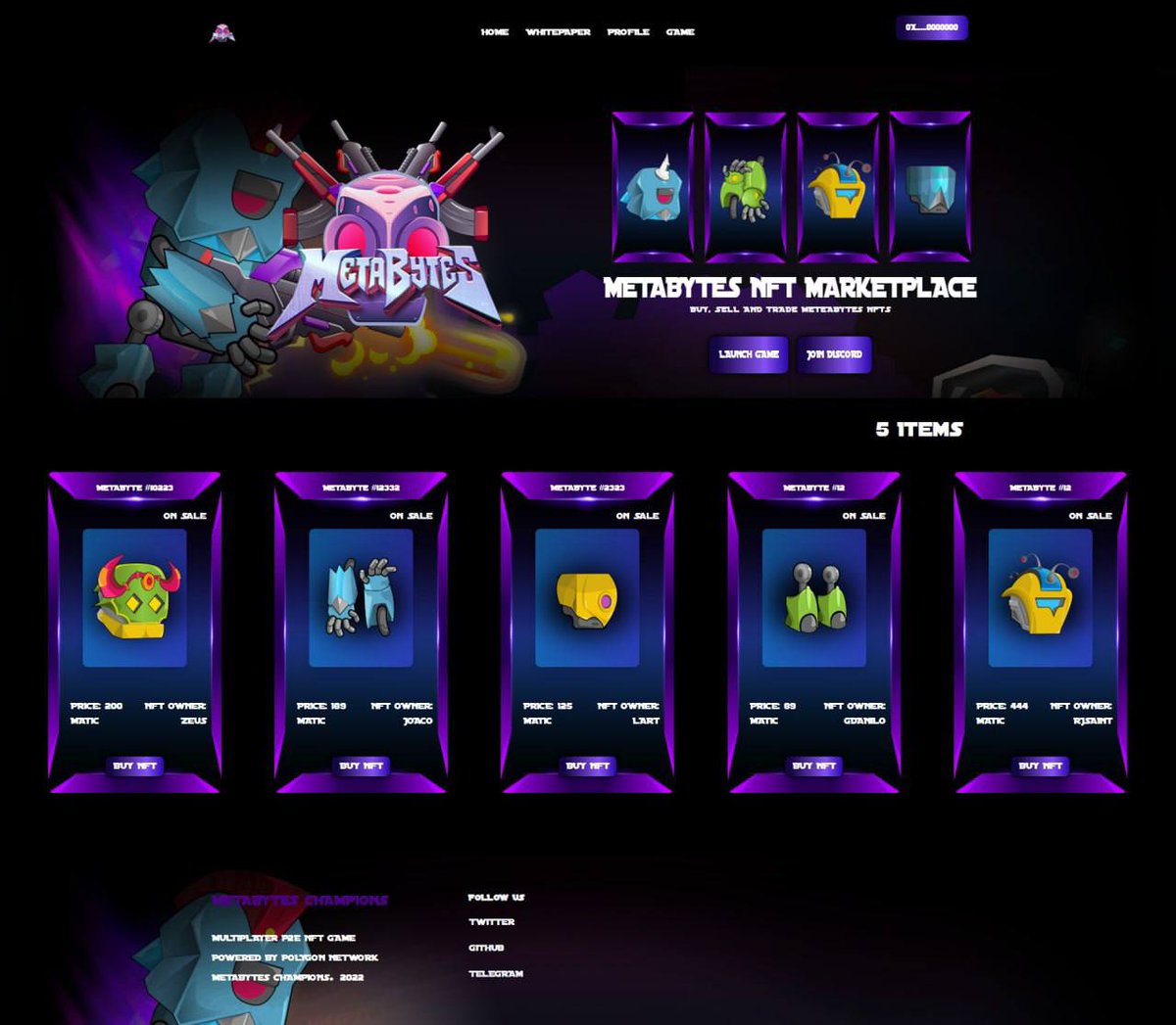 MetabytesC's tweet photo. The best part about a 'Metabyte Warrior' is that you can make it your own in the NFT Marketplace. There will be thousands of possible combinations for players to buy, sell, trade &amp; create the next Metabyte Champion!

#NFTs #marketplace #PolygonNFT
#Crypto #cryptocurrency #Matic https://t.co/eyjvKIZkhR