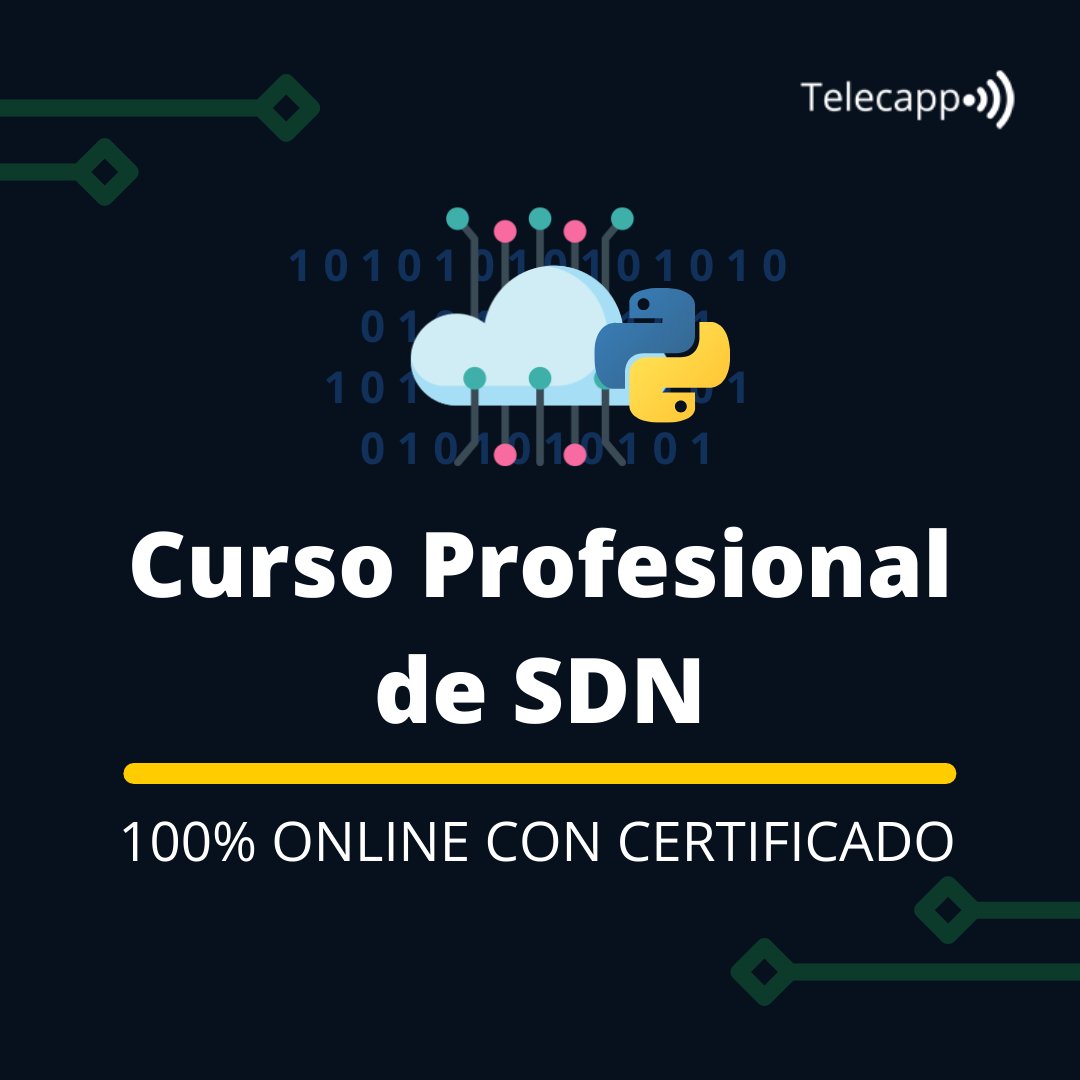 TelecappVE's tweet photo. Aprende DESDE CERO a diseñar y configurar Redes Definidas por Software basadas en Python en este curso 100% online con certificado incluido.
Más información aquí: https://t.co/xMEQgciv27
#Telecapp #Python #Linux #Telecom #SoftwareDefinedNetworks #Redes https://t.co/cWo6mNEIcw