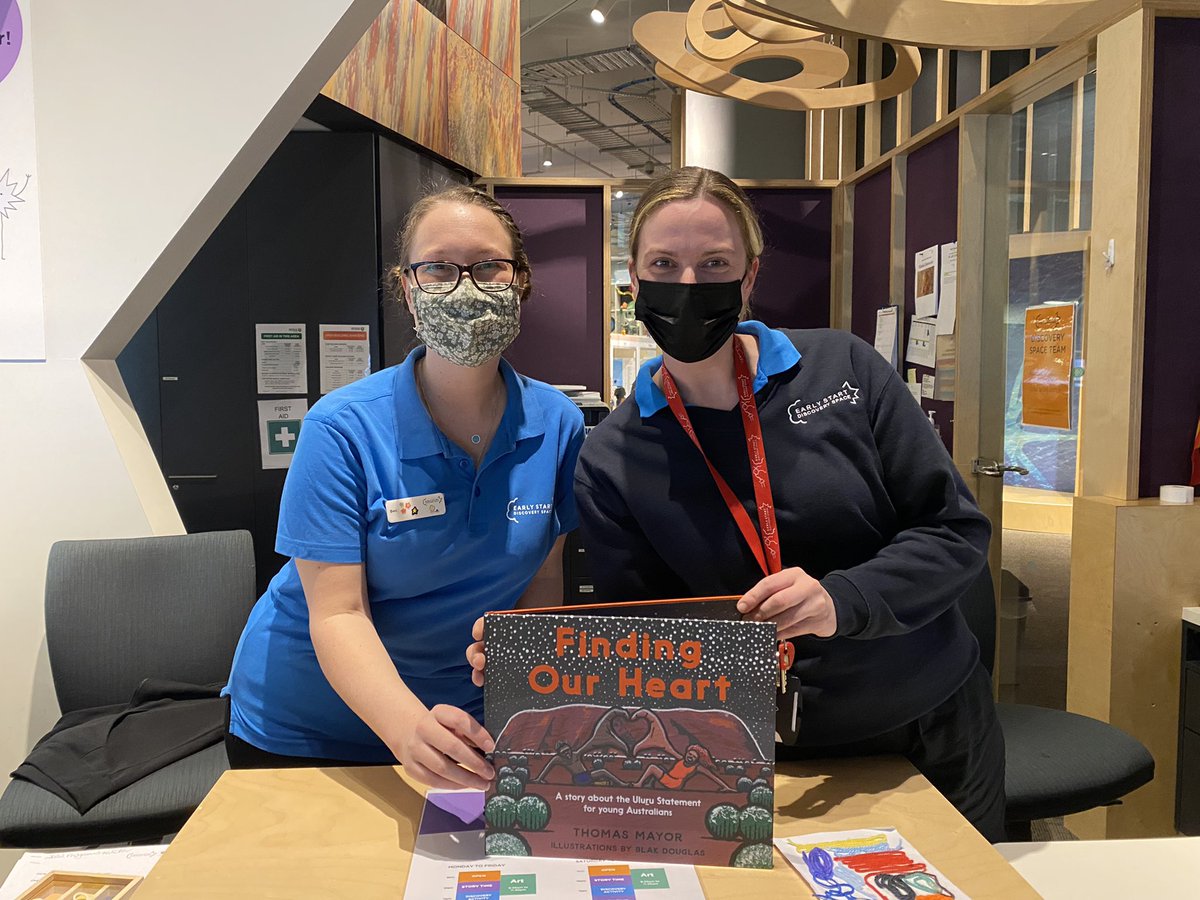 lkervin's tweet photo. @UOWEarlyStart Discovery Space celebrating National Aboriginal and Torres Strait Islander Children’s day with “Finding Our Heart” during each story-time session today @tommayor11 @SNAICC #UOW https://t.co/mqoAg6wfEQ